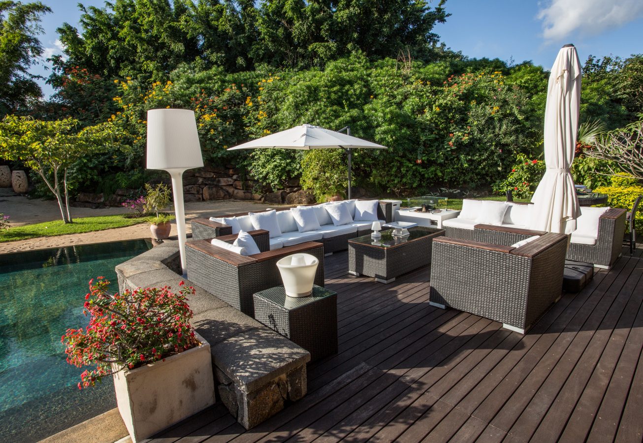 outdoor patio – Villa 74 Tamarina Mauritius
